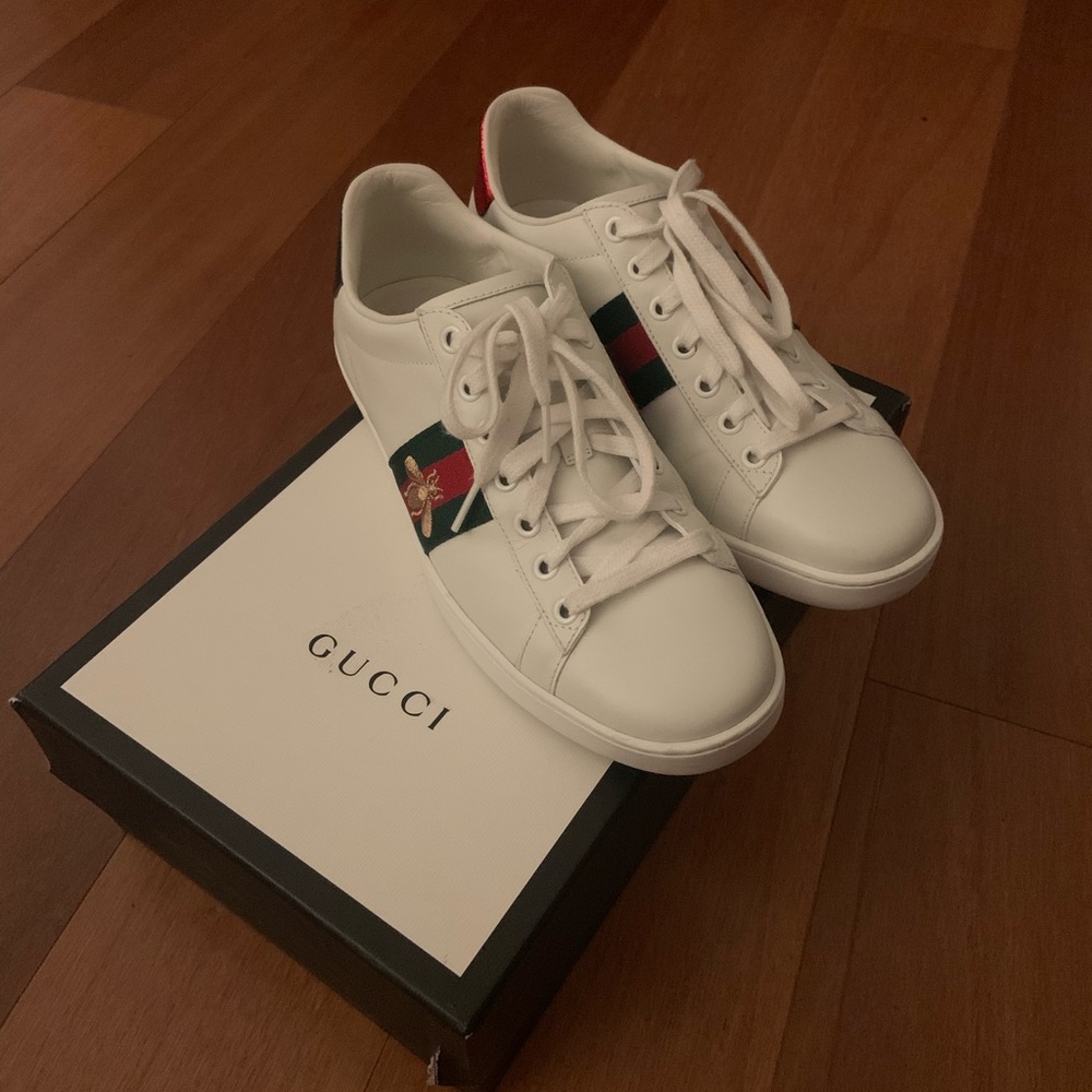 NEW Gucci Ace Sneakers Bee 37.5 fits 7.5 or 8